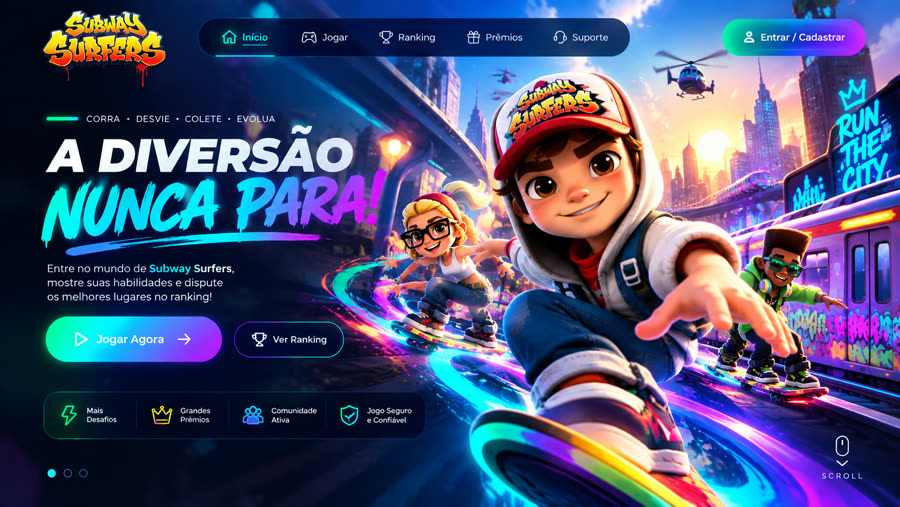 Subway Surfers rodando na plataforma 3TAG.shop